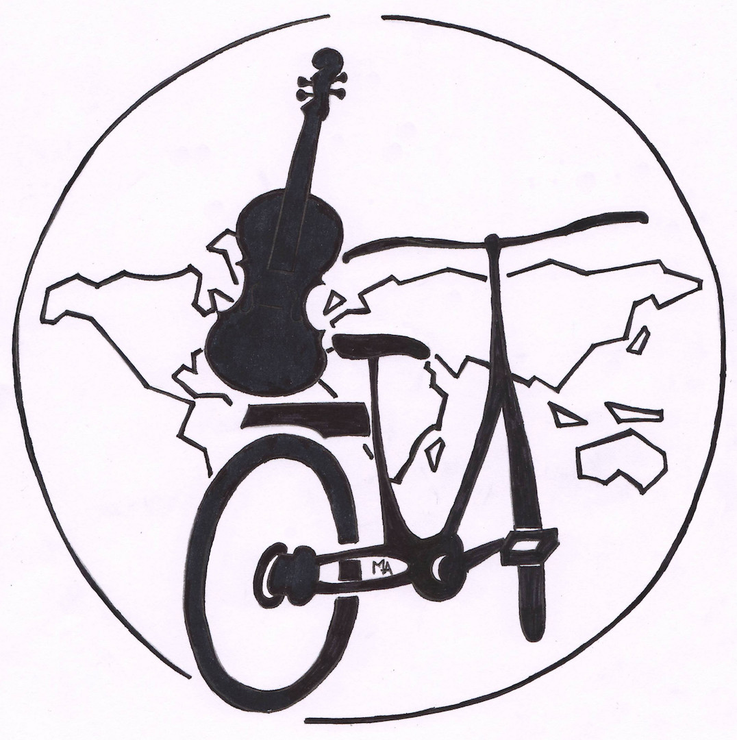 Un violon à vélo